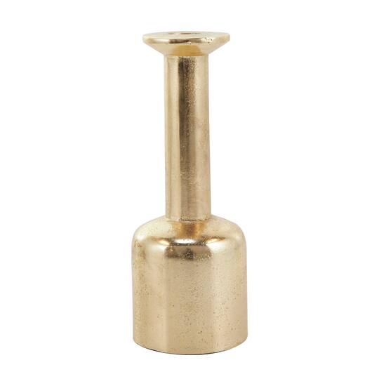 Gold Aluminum Taper Candle Holder with Rounded Bases Set